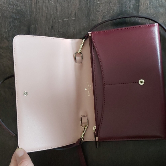 NWOT Kate Spade Kerri Small Flap Cherrywood Crossbody - Picture 3 of 5